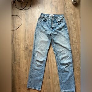 Reformation Blue Straight Jeans Classic Style